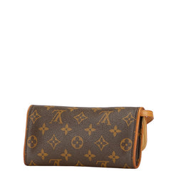 ルイ ヴィトン モノグラム ポシェット ツインPM ショルダーバッグ M51854 ブラウン PVC レザー レディース LOUIS VUITTON 【中古】