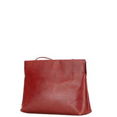 サルヴァトーレフェラガモ ヴァラ リザード型押し ショルダーバッグ ワインレッド レザー レディース Salvatore Ferragamo 【中古】