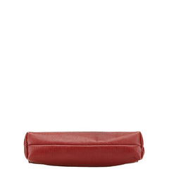 サルヴァトーレフェラガモ ヴァラ リザード型押し ショルダーバッグ ワインレッド レザー レディース Salvatore Ferragamo 【中古】