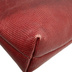 サルヴァトーレフェラガモ ヴァラ リザード型押し ショルダーバッグ ワインレッド レザー レディース Salvatore Ferragamo 【中古】