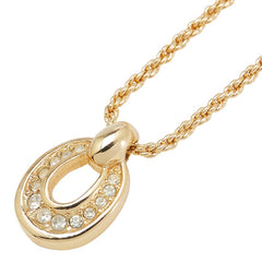 ディオール ペンダントネックレス ゴールド メッキ ラインストーン レディース Dior 【中古】