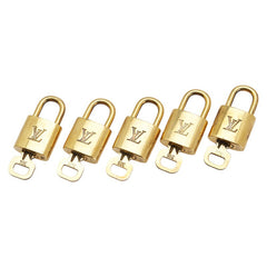 ルイ ヴィトン カデナ 南京錠 キー 5点セット ゴールド メッキ レディース LOUIS VUITTON 【中古】