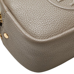 トリーバーチ 斜め掛け ショルダーバッグ グレージュ レザー レディース Tory Burch 【中古】