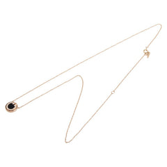 ティファニー T TWO サークル ネックレス ゴールド ブラック K18PG ピンクゴールド オニキス レディース TIFFANY&Co. 【中古】