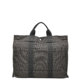 エルメス エールライン トートMM ハンドバッグ トートバッグ グレー キャンバス レディース HERMES 【中古】