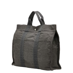 エルメス エールライン トートMM ハンドバッグ トートバッグ グレー キャンバス レディース HERMES 【中古】
