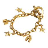 セリーヌ スター 凱旋門 ブレスレット ゴールド メッキ レディース CELINE 【中古】