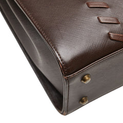 サンローラン ハンドバッグ ブラウン レザー レディース SAINT LAURENT 【中古】