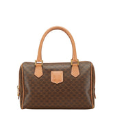 セリーヌ マカダム ハンドバッグ ブラウン PVC レザー レディース CELINE 【中古】