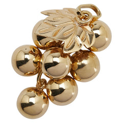 K18YG イエローゴールド 葡萄 ぶどう モチーフ ペンダントトップ レディース 【中古】