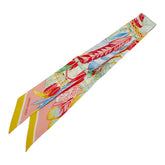 エルメス ツイリー DANSE PACIFIQUE スカーフ ピンク マルチカラー レディース HERMES 【中古】