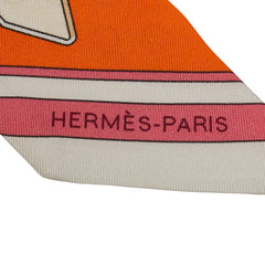 エルメス ツイリー GRAND TRALALA スカーフ オレンジ マルチカラー レディース HERMES 【中古】