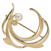 ミキモト K18YG イエローゴールド アコヤ真珠 アコヤパール5.3mm ブローチ レディース MIKIMOTO 【中古】