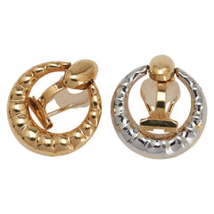 K18YG イエローゴールド Pt900 プラチナ コンビ イヤリング レディース 【中古】