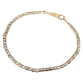 K18YG イエローゴールド Pt850 プラチナ コンビ ブレスレット レディース 【中古】