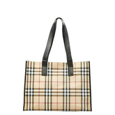 バーバリー ノバチェック トートバッグ ベージュ マルチカラー PVC レディース BURBERRY 【中古】