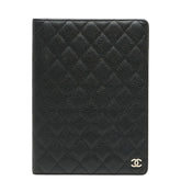 シャネル ココマーク マトラッセ アジェンダGM 手帳カバー ブラック キャビアスキン レディース CHANEL 【中古】