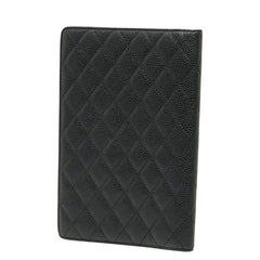 シャネル ココマーク マトラッセ アジェンダGM 手帳カバー ブラック キャビアスキン レディース CHANEL 【中古】