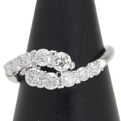 Pt900 プラチナ ダイヤ1.04ct スイートテン リング 指輪 レディース 12号 【中古】