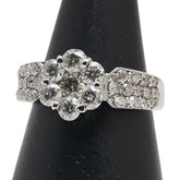 Pt900 プラチナ ダイヤ1.50ct パヴェ リング 指輪 レディース 10.5号 【中古】