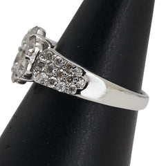 Pt900 プラチナ ダイヤ1.50ct パヴェ リング 指輪 レディース 10.5号 【中古】