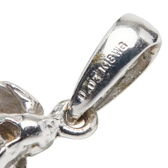 K18WG ホワイトゴールド 黒蝶真珠約11.8mm ダイヤ0.03ct ペンダントトップ レディース 【中古】