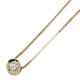 K18YG イエローゴールド ダイヤ0.13ct プチ ネックレス レディース 【中古】