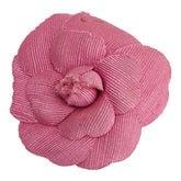 シャネル カメリア ブローチ コサージュ ピンク ファブリック レディース CHANEL 【中古】