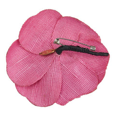 シャネル カメリア ブローチ コサージュ ピンク ファブリック レディース CHANEL 【中古】