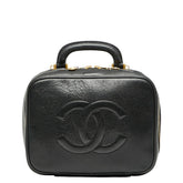 シャネル ココマーク バニティバッグ ブラック キャビアスキン レディース CHANEL 【中古】