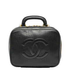 シャネル ココマーク バニティバッグ ブラック キャビアスキン レディース CHANEL 【中古】