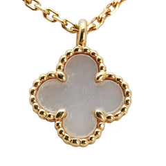 ヴァンクリーフ&アーペル スウィート アルハンブラ シェル ネックレス K18YG イエローゴールド レディース Van Cleef & Arpels 【中古】