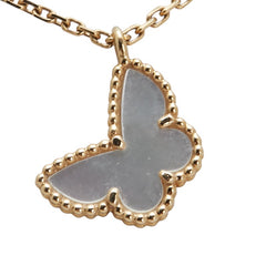 ヴァンクリーフ&アーペル スウィートアルハンブラ パピヨン シェル ネックレス K18YG イエローゴールド レディース Van Cleef & Arpels 【中古】