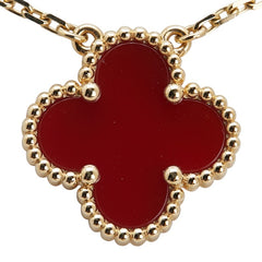 ヴァンクリーフ&アーペル ヴィンテージ アルハンブラ ペンダントネックレス VCARD38500 K18YG イエローゴールド カーネリアン レディース Van Cleef & Arpels 【中古】