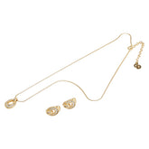 ディオール ネックレス イヤリング2点 ラインストーン セット ゴールド メッキ レディース Dior 【中古】