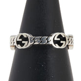 グッチ インターロッキングG リング 指輪 #15 SV925 シルバー レディース GUCCI 【中古】