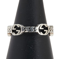 グッチ インターロッキングG リング 指輪 #15 SV925 シルバー レディース GUCCI 【中古】