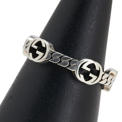 グッチ インターロッキングG リング 指輪 #15 SV925 シルバー レディース GUCCI 【中古】