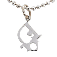 ディオール ロゴ ネックレス シルバー メタル レディース Dior 【中古】