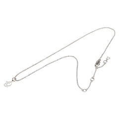 ディオール ロゴ ネックレス シルバー メタル レディース Dior 【中古】