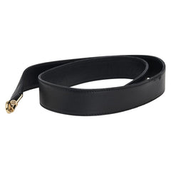 グッチ ショルダーストラップ ブラック ゴールド レザー レディース GUCCI 【中古】