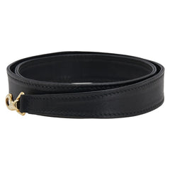 グッチ ショルダーストラップ ブラック ゴールド レザー レディース GUCCI 【中古】