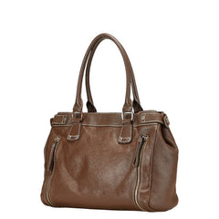 ロンシャン ハンドバッグ ブラウン レザー レディース Longchamp 中古