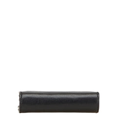 マークジェイコブス ロゴ 二つ折り財布 ブラック レザー レディース MARC JACOBS 【中古】