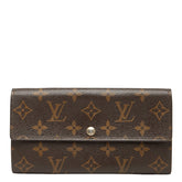 ルイ ヴィトン モノグラム ポルトフォイユ サラ 長財布 M61734 ブラウン PVC レザー レディース LOUIS VUITTON 【中古】