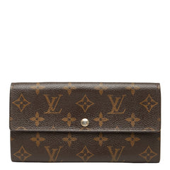 ルイ ヴィトン モノグラム ポルトフォイユ サラ 長財布 M61734 ブラウン PVC レザー レディース LOUIS VUITTON 【中古】