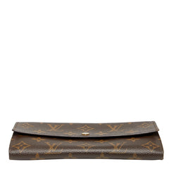 ルイ ヴィトン モノグラム ポルトフォイユ サラ 長財布 M61734 ブラウン PVC レザー レディース LOUIS VUITTON 【中古】
