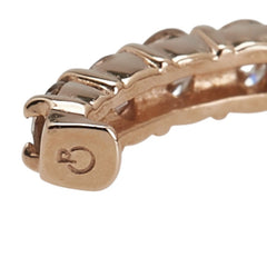 K18PG ピンクゴールド K18WG ホワイトゴールド ダイヤ0.38ct フープ イヤリング レディース 【中古】