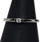 Pt1000 プラチナ ダイヤ0.07ct リング 指輪 レディース 14号 【中古】