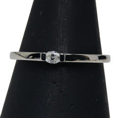 Pt1000 プラチナ ダイヤ0.07ct リング 指輪 レディース 14号 【中古】